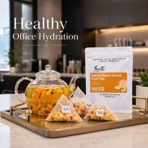 Giant Sachet Yellow Peach Chunk Fruit Tea 125g 5 Bags Low temperature Dried Blended Organic Caffeine Free Health Tea
