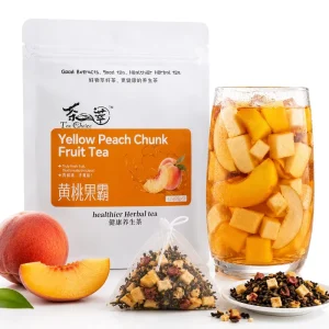 Giant Yellow Peach & Apple Chunk Fruit Tea 1000ml Cold Brew Blended Herbal Health Caffeine Free Organic Bagged