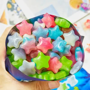 Gradient Color Star shaped Fruity Candy Wedding Children’s Snacks Bagged Multi flavor Mix Pack