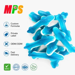 Gummy Blue Sharks Bulk Bag 5 Pounds Candy