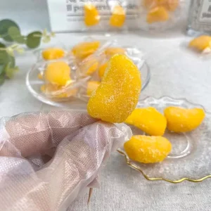Gummy Candy in Mango Shape Cute Soft Sugar Candies with Fruity Flavor Certified Halal Packaged in Box