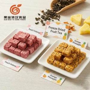 Guobao Instant Freeze Dried Orange Pineapple Fruit Tea Block Healthy Natural Solid Beverage in Box Bottle