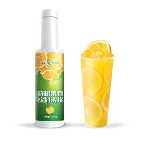 HALAL Fresh Orange Fruit Puree Drink and Beverage Fruit Puree Concentrate for Milk Tea Bubble Tea Store Special Puree