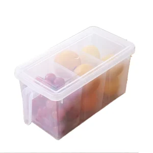HYRI 5L Storage Box Food Garde Plastic Kitchen Fruit Grain Stackable Refrigerator Organizer