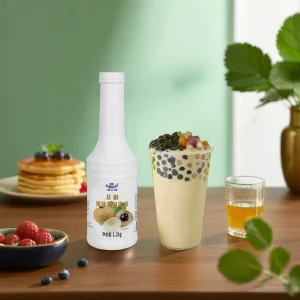 Halal Certification Factory Direct 1.2 kg Longan Puree Concentrate Juice for Bubble Tea Fruit Tea Dessert Ice Cream