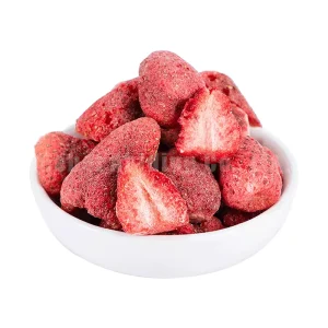 Halal Certified 100% Strawberry Whole Freeze Dried Fried Fruit Vegetable Snack Bag FD Powder Salty Taste Hard Texture Nutritious
