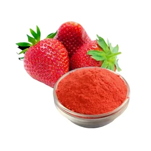 Halal Certified Bulk Freeze Dried Strawberry Powder Pure Fruit Concentrate Powder No Additives Food Grade Raw Material