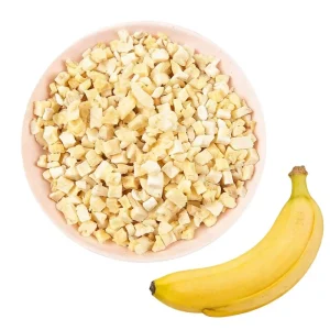 Halal Freeze Dried Banana Dices Low MOQ Custom Packaging Smoothie Bowl Topping Vegan Healthy Snack Bulk