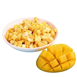 Halal Freeze Dried Mango Dices Low MOQ Custom Packaging Smoothie Bowl Topping Vegan Healthy Snack Bulk