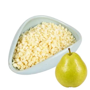 Halal Freeze Dried Pear Dice Sweet Water Preserved No Sugar Added Low MOQ Custom Packaging Cereal Topping Vegan Bulk