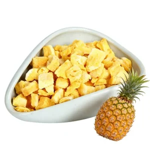 Halal Freeze Dried Pineapple Dices Sweet Water Preservation Small Order Welcome Custom Label Bakery Topping Vegan Bulk Pack