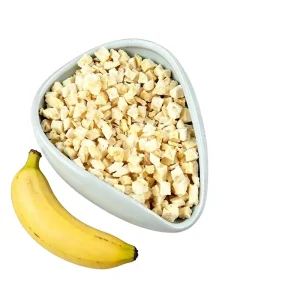 Halal Freeze Dried Sweet Banana Dices Water Preserved Bulk Packaging Low MOQ Custom Vegan for Milk Yogurt Cereal Breakfast Bowl