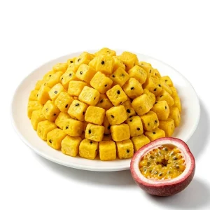 Halal Freeze Dried Sweet Passion Fruit Pieces Water Preservation Bulk Sugar Added for Milk Yogurt Cereal Breakfast Low MOQ Vegan