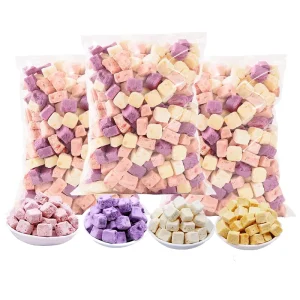 Halal Freeze Dried Yogurt Fruit Cubes Healthy Low Fat Casual Snacks Crispy and Sweet Taste Hot Selling