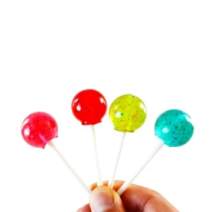 Halal Fruity Flavored Customized Private Label Confetti Cube Lollipop Hard Candy Bottle Packaging Sweets Snacks