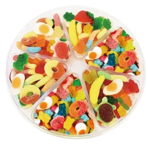 Halal Fruity Sour Gummy Candy Assorted Flavor Soft Confectionery Box Bulk Packaging