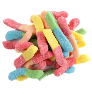 Halal Gummy Sour Assorted Flavored Gummy Worms Sweets Bulk Sour Jelly Candy