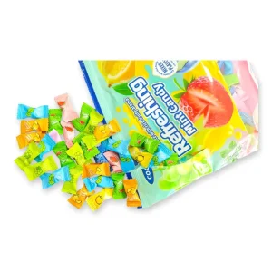 Halal Sweets Sugar Free Refreshing Mixed Fruit Strawberry Lemon Flavor Hard Compressed Mint Candy 150g OEM ODM