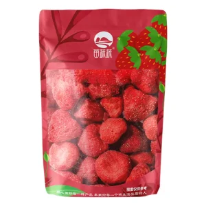 Healthy Snacks Natural Dried Strawberry Chips Crispy Freeze Dried Fruit Chinese Frozen Dehydrated Strawberry Crisp