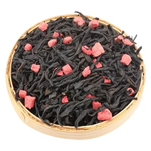 Healthy Sugar-Free Steamed Loose Tea Bags Flavor Tea Mix of Fresh Dried Fruit and Strawberry Black Tea in Box