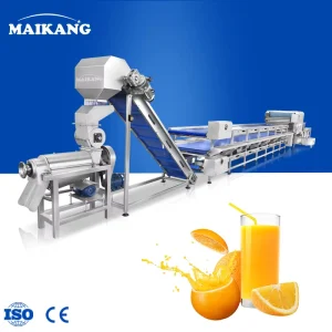 High Capacity Industrial Cold Press Juicing Line for Orange Lemon Lime Grapefruit Pomelo Tangerine Raw Juice Production Use