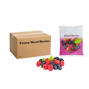 High Quality Bulk Packaging IQF Frozen Mixed Berries Including Blackberries, Whole Fruit Raspberry, Mulberry