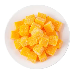 High Quality Chewy Mango Flavor Cube Gummy Candy Delicious Fruit Flavored Soft Candy Sweets Snacks