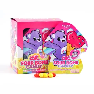 High Quality Cute Little Bear Sour Bomb Halal Candy with Fruit Flavored Chew Gum Sucreries Bonbons Imported