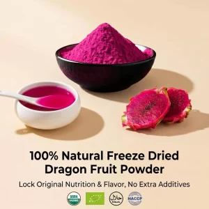 High Quality Food Grade Freeze Dried Healthy Vitamin C Rich Baking Beverage Decoration Pure Natural Organic Dragon Fruit Powder
