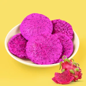 High Quality Freeze Dried Dragon Fruit Slices 100% Natural Pitaya Crisp No Added Sugar Vitamin Rich Bulk