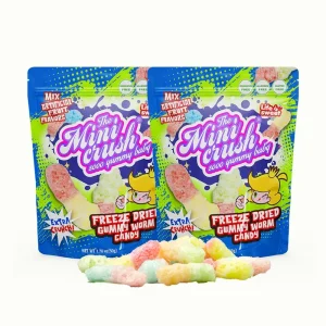 High Quality Halal Mini Packaged Fruit Flavor Various Freeze Dried Candy Gummies Dry Freeze Snacks