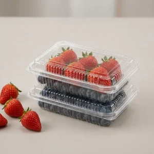 High Quality Plastic Strawberry Fruit Orange Container Disposable Plastic Grape Fruit Vegetable Salad Clamshell Box