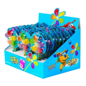 High Quality Windmill Lollipop Fruit Flavor Soft Candy Children’s Candy Toys Gummy Candy