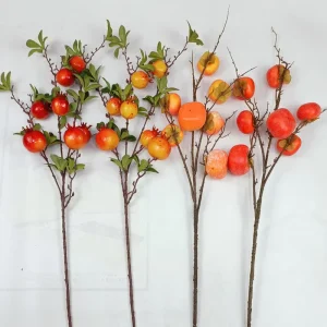High quality True Touch Foam Artificial Pomegranate Fruits for Home and Office Decoration