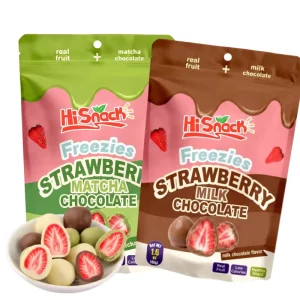 Hisnack Whole Freeze Dried Strawberry Coated Milk Cocoa Matcha Chocolate Health Food