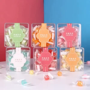 Holy Brand Halal Fruity Mint Orange Strawberry Colorful Hard Candy Customized Square Boxed