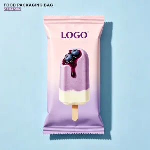 Ice Pop Wrapper 3 side sealed Plastic Ice Lolly Cream Food grade Packaging Frozen Disposable Ice Cream Sachet