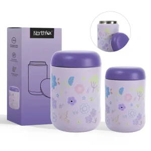 Japandi 304 Stainless Steel Rectangle Kitchen Food Storage Canister Printing Portable Freshness Preservation for Back School