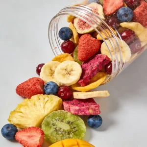 Jar Snack Gourmet Decoration Export Grade Kiwi Strawberry Dragon Fruit Pineapple Mango Mixed Freeze Dried Fruit