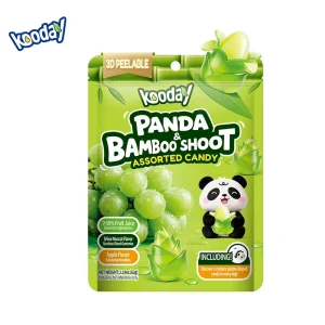 Kooday 3D Panda Shaped Peelable Grape Gummie Creative Panda 3D Peelable Candy Grape Flavor with Real Juice