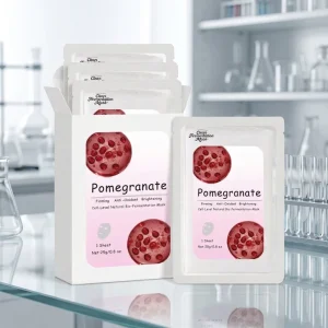 Korean Style Bio Fermented Pomegranate Facial Mask Anti Wrinkle Nourishing Fruit Extract Face Sheet Mask Manufacturer