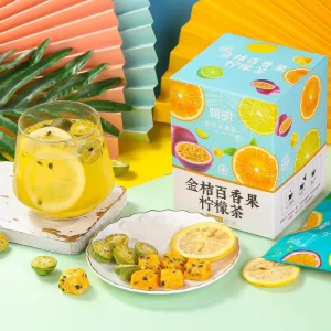 Kumquat Passion Fruit Lemon Freeze dried Lemon Slices Sugar free 200g Handmade Grade AA Health Tea Scented Tea Green