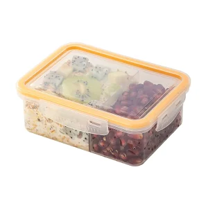 Large Capacity Fruit Bento Box Food Preservation Plastic Compartment Crisper for Lunches for Office or School Use