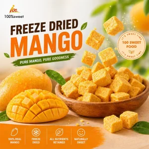 Leading Supplier of Premium Quality Private Label Freeze Dried Fruit Freeze Dried Mango Diced