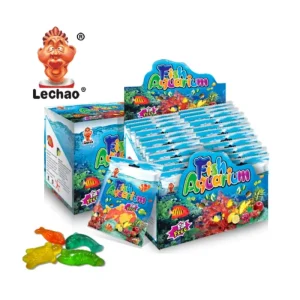 Lechao Private Label Custom Halal Candy Sea Animal Cartoon Shaped Multi Colored Sweet Gummy Candy for Box Pack