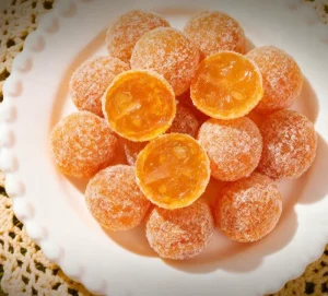 Leisure Food Sweet Rock Sugar Kumquat Cake 500g Bulk Ball Shape Cantonese Style Sweet Preserved Fruit Dried Fruit