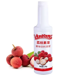 Litchi Mango Puree Flavor Syrup Popping Boba for Bubble Tea and Beverage Materials