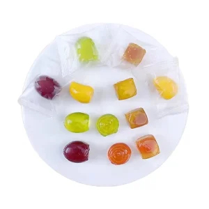 Little Candy’s Colorful Fruit Sweeties Delicious Assorted Strawberry Lemon Flavors in Cute Block and Piece Patterns