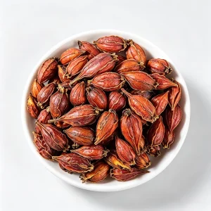 Loose Whole Dried Gardenia Fruits Mild Sweet Bitter Herbal Aroma Antioxidant Relieve Dry Heat Thirst Cleansing Herbal Tea OEM
