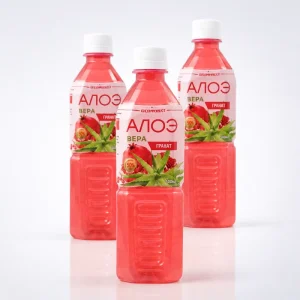 Low Calorie Fresh Aloe Sparkling Fruit Juice Drink 310ml Healthy Carbonated Beverage OEM